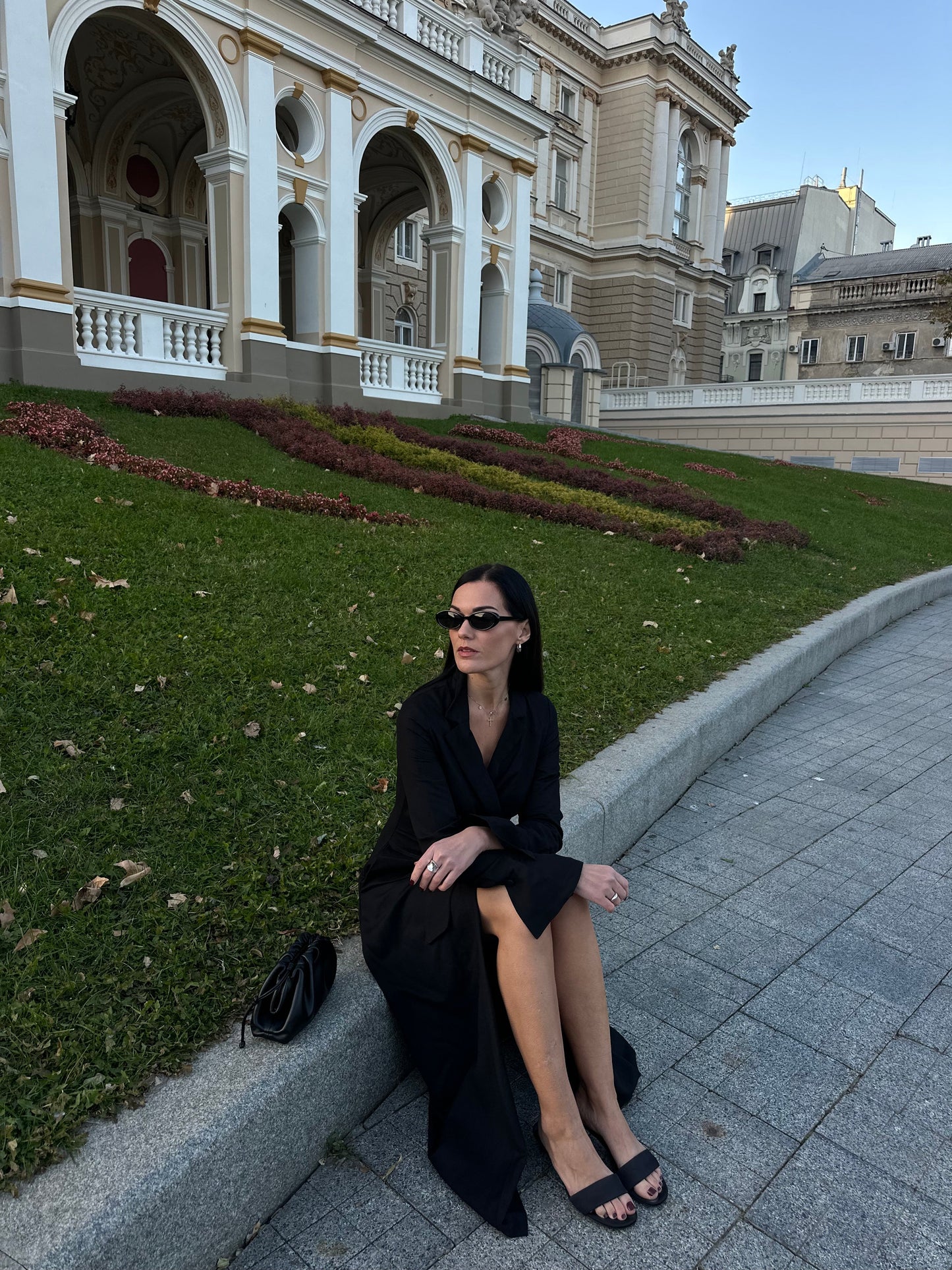 Black Verity Linen Maxi Dress