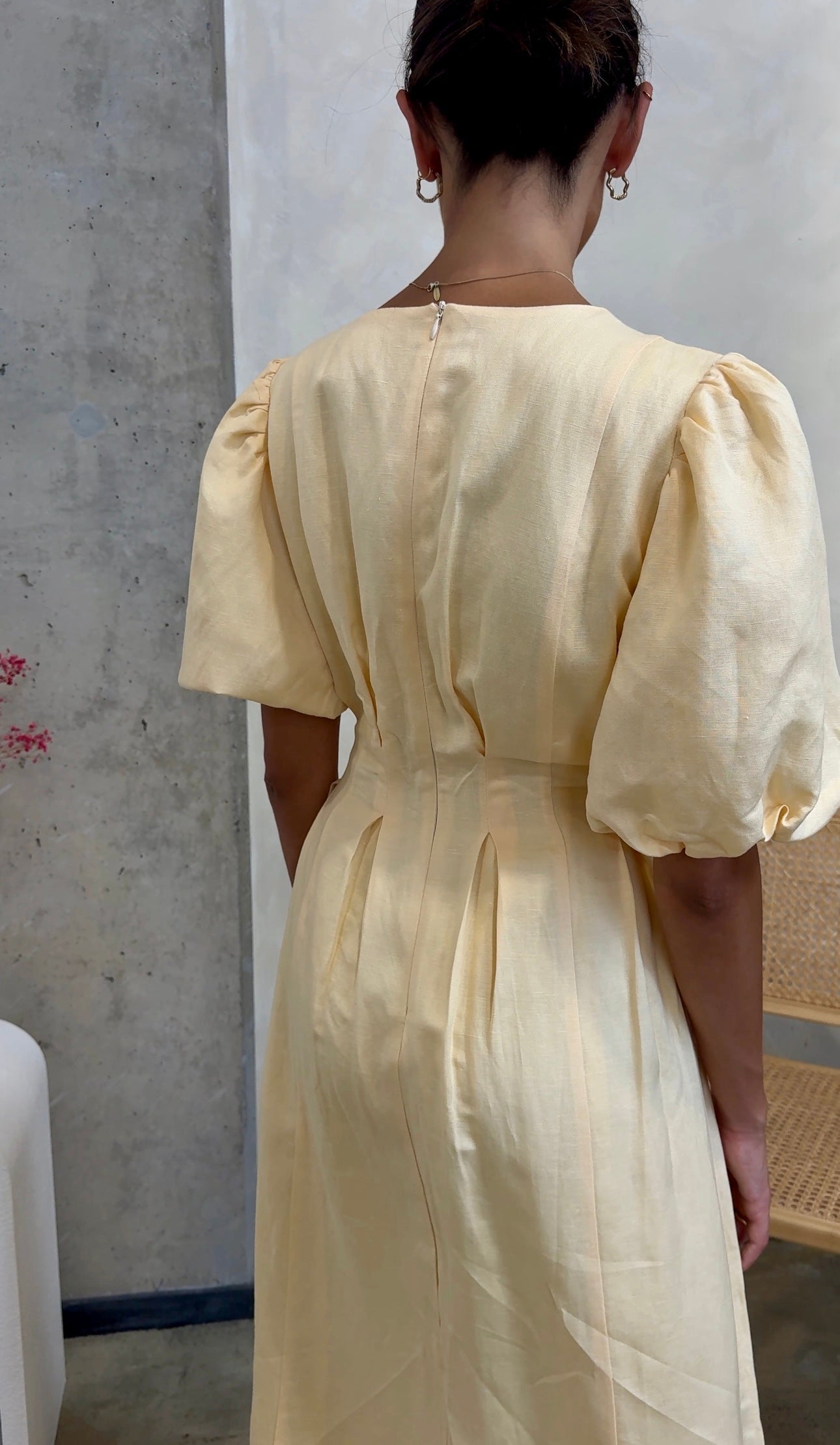 PRE-ORDER - Butter Yellow Air Linen Maxi Dress