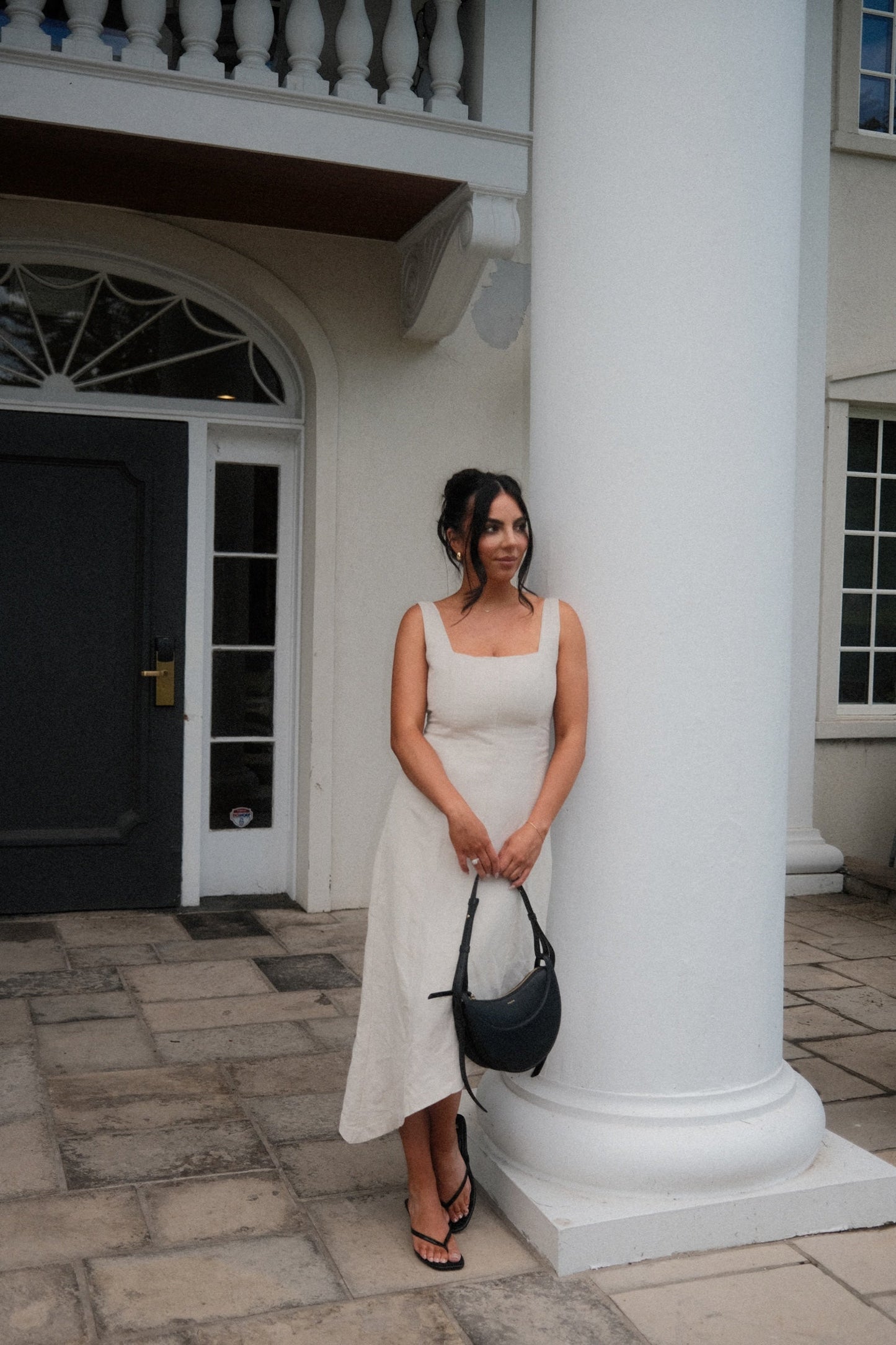 Natural Awake Linen Midi Dress