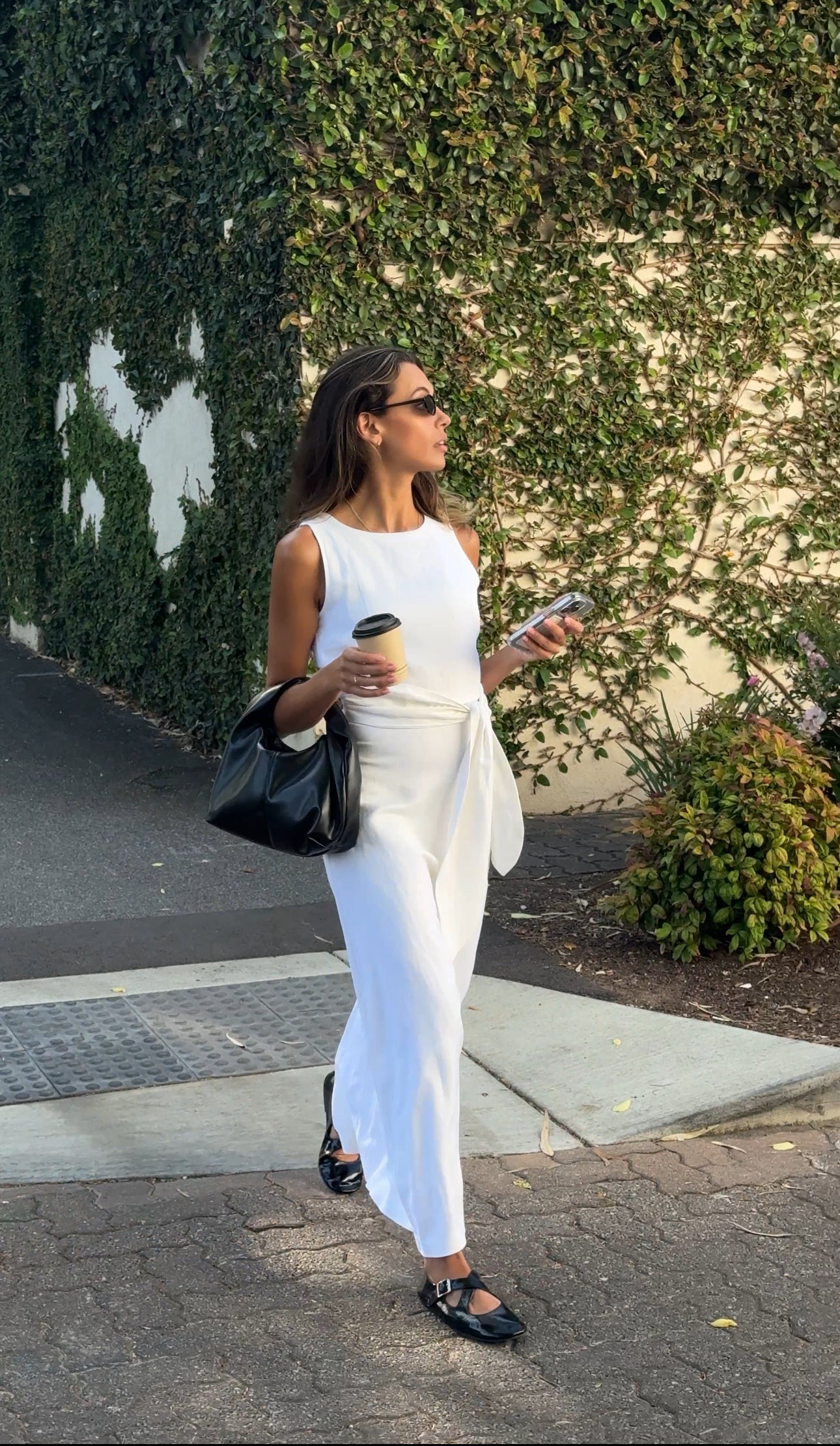 White Sky Linen Maxi Dress