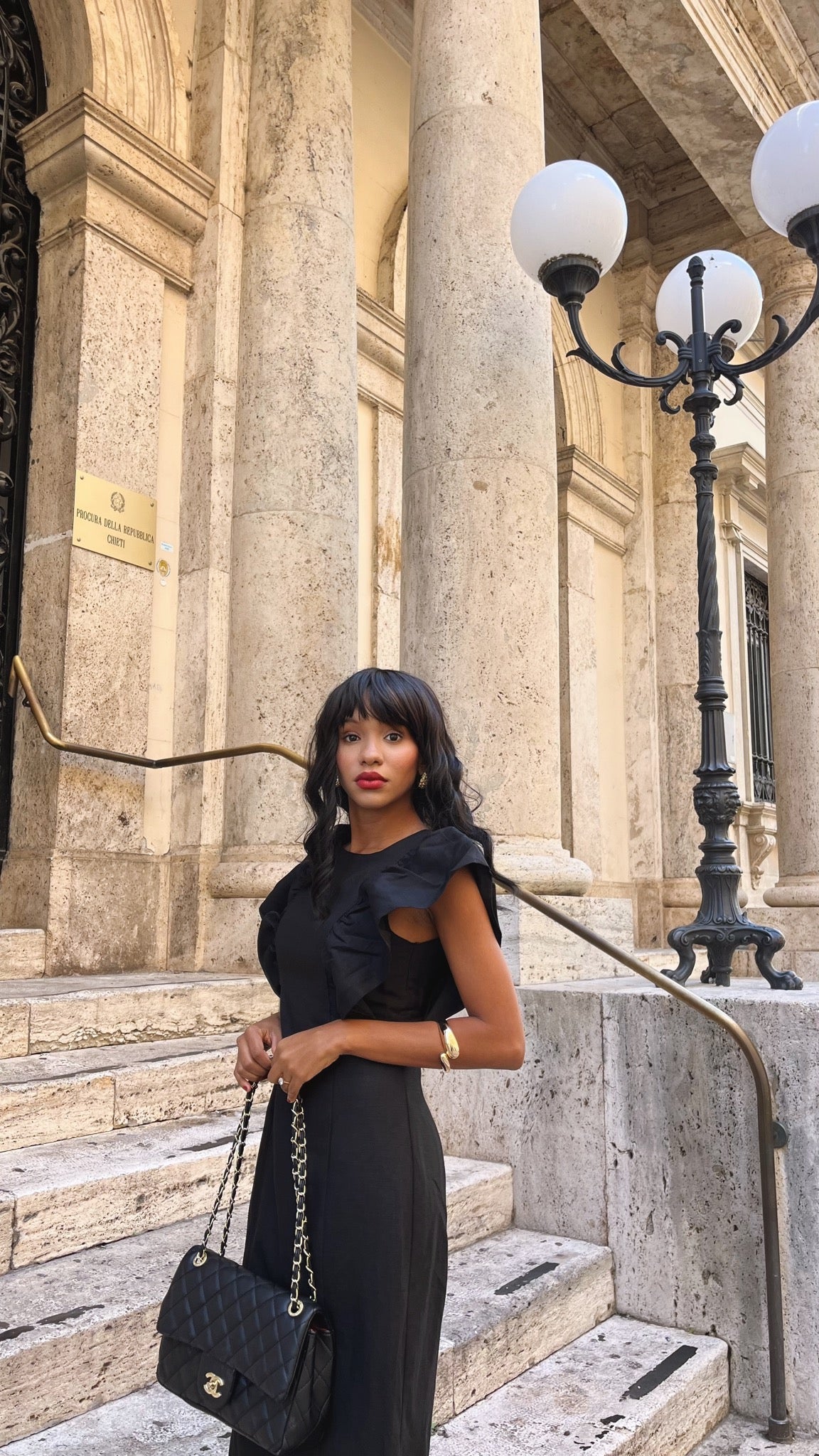 Black Unwind Linen Midi Dress