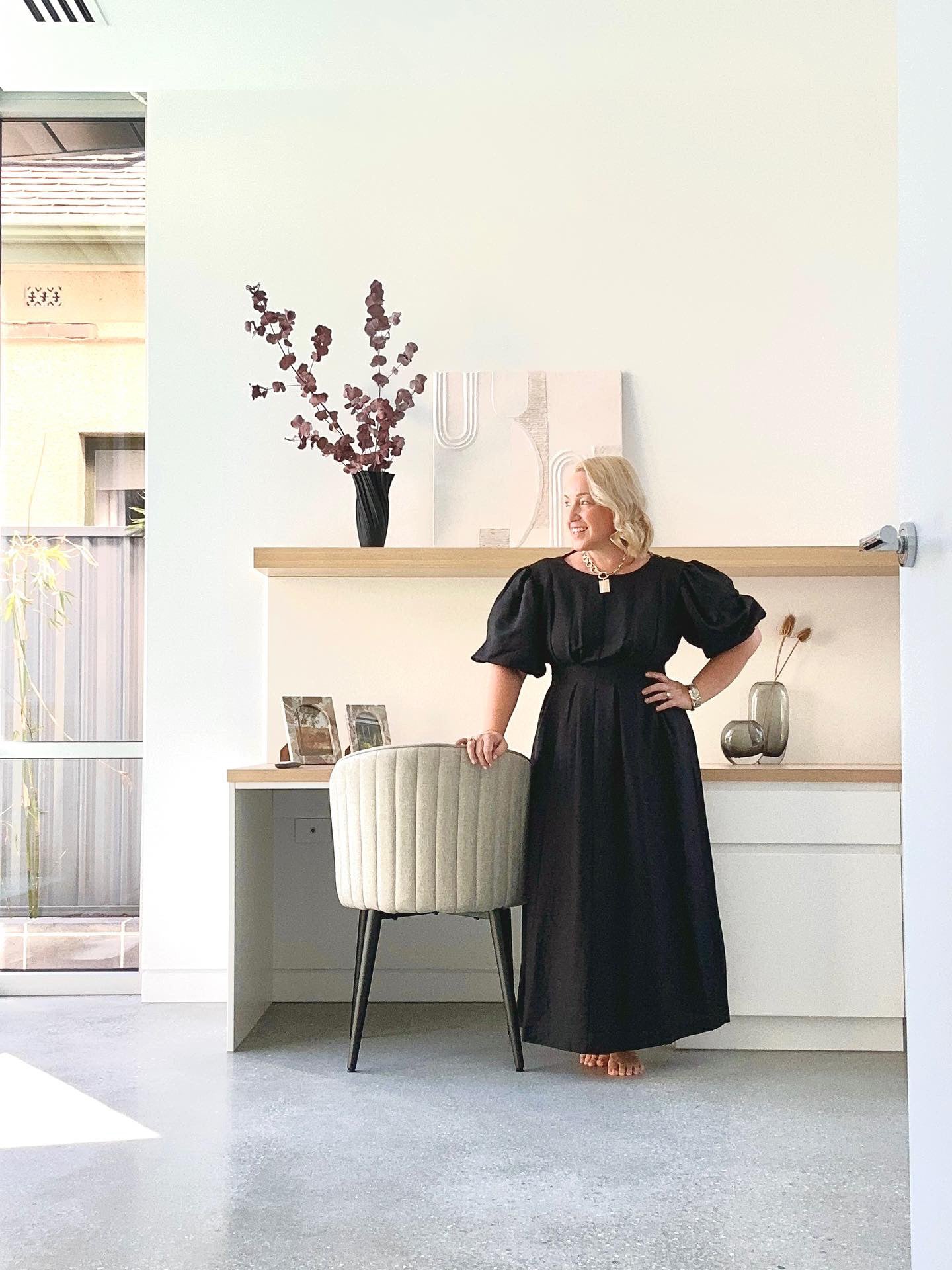 Black Air Linen Maxi Dress