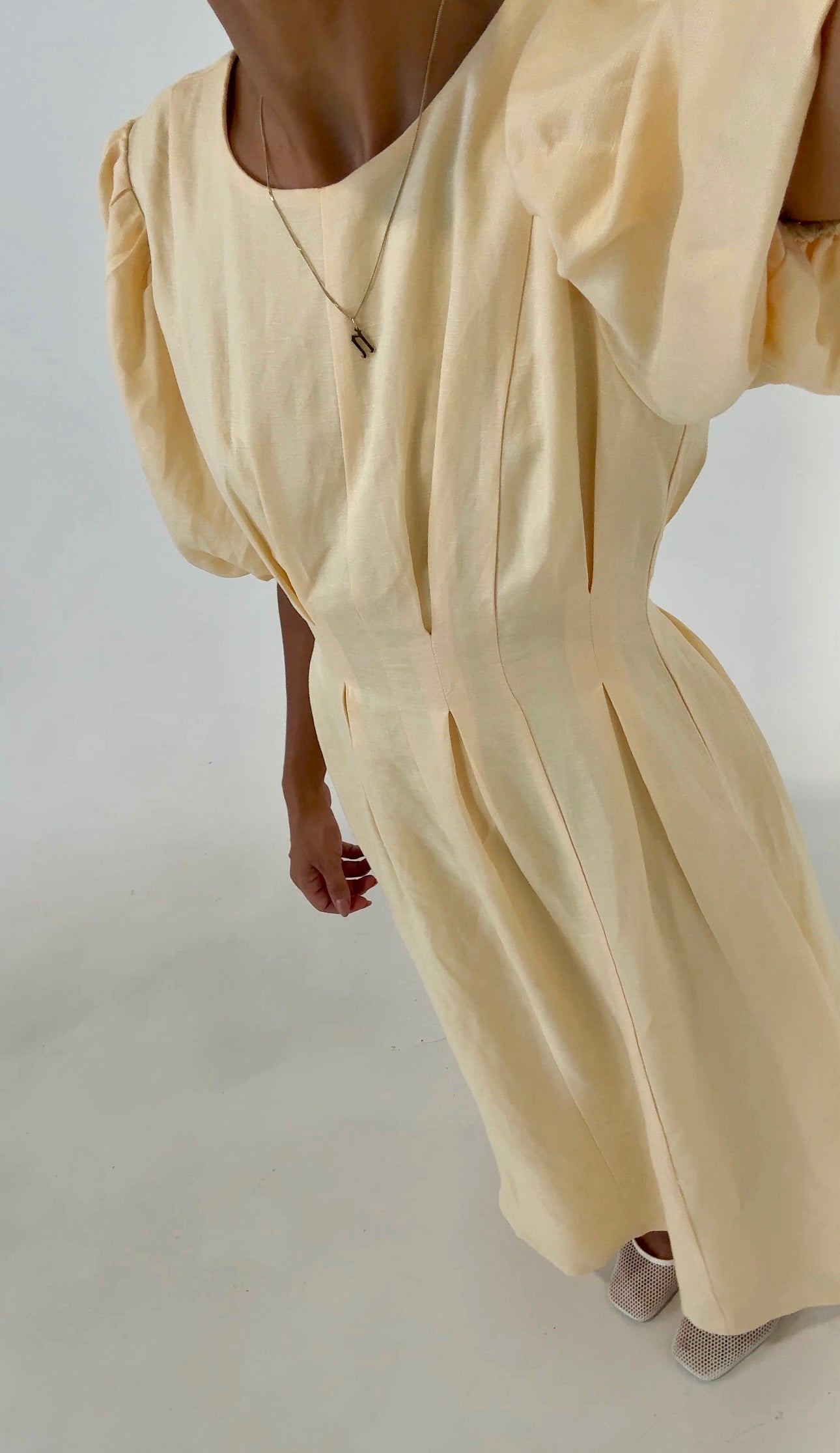 PRE-ORDER - Butter Yellow Air Linen Maxi Dress
